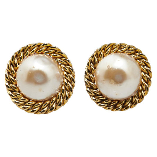 Chanel Coco Mark Pearl Earrings