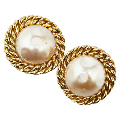 Chanel Coco Mark Pearl Earrings