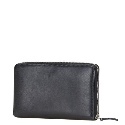Balenciaga Leather Logo Zip-Around Wallet