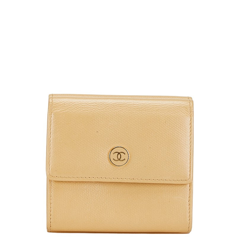 Chanel Coco Button Caviar Skin Wallet