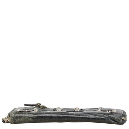 Balenciaga Studded Leather Long Wallet