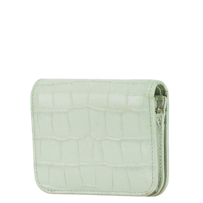 Balenciaga Croc Embossed Leather Wallet
