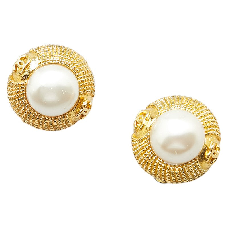 Chanel Coco Mark Pearl Earrings