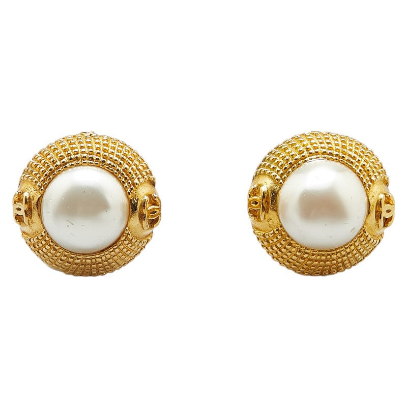 Chanel Coco Mark Pearl Earrings