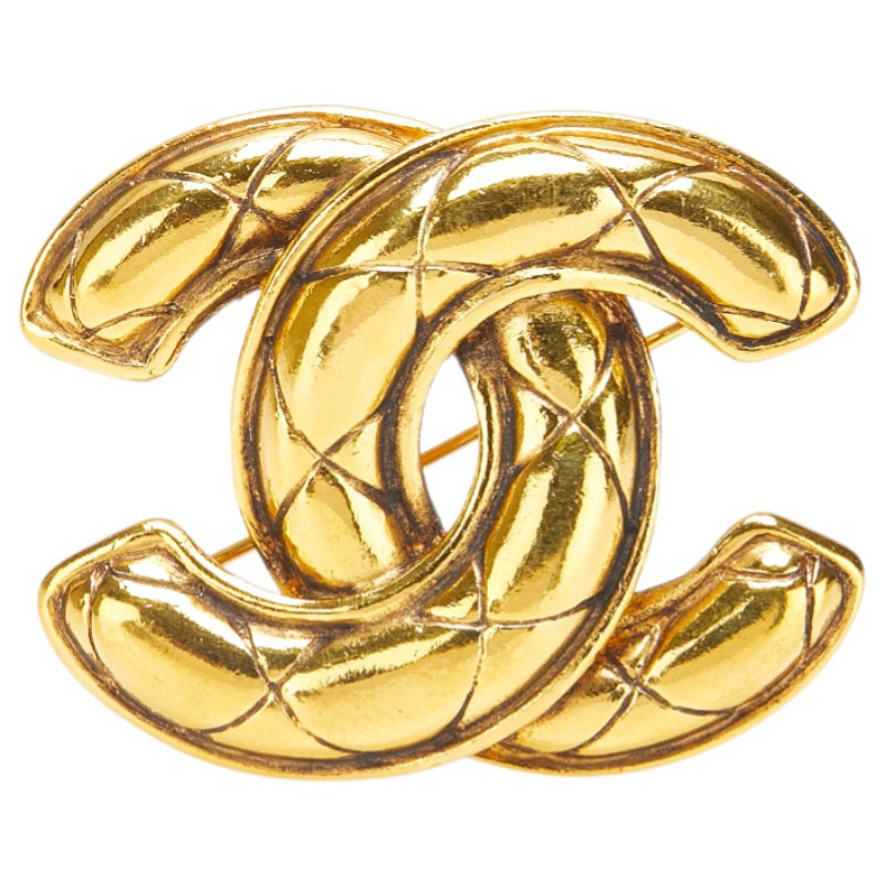 Chanel Coco Mark Matelasse Brooch