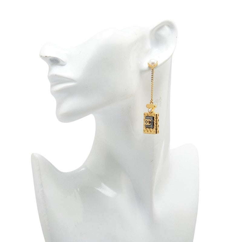 Chanel Coco Mark Perfume Bottle Earrings
