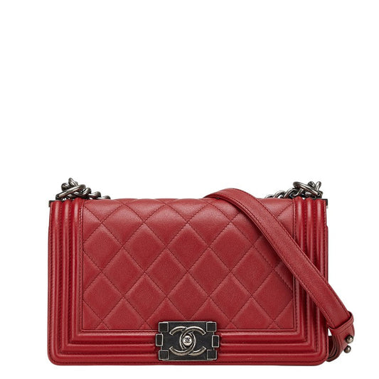 Chanel Boy Chanel Lambskin Shoulder Bag