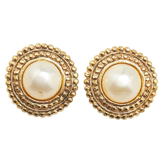 Chanel Vintage Round Earrings
