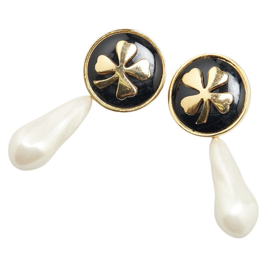 Chanel Round Clover Earrings