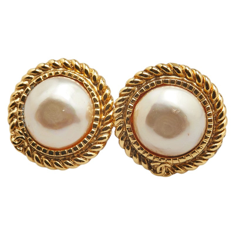Chanel Coco Mark Faux Pearl Earrings