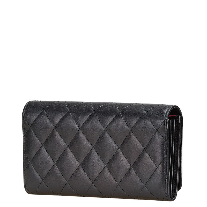 Chanel Cambon Line Matelasse Lambskin Long Wallet