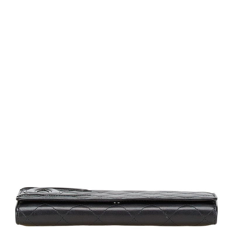 Chanel Cambon Line Matelasse Lambskin Long Wallet