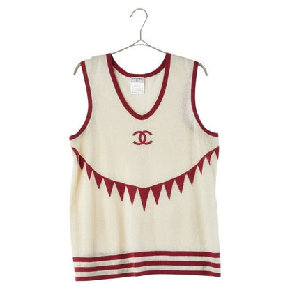 Chanel Coco Mark Linen Cashmere Cotton Top
