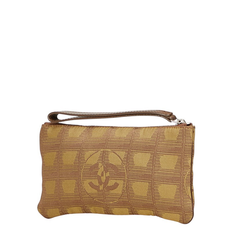 Chanel New Travel Line Canvas Leather Pouch