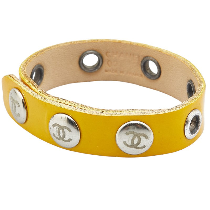 Chanel Coco Mark Enamel Leather Bracelet