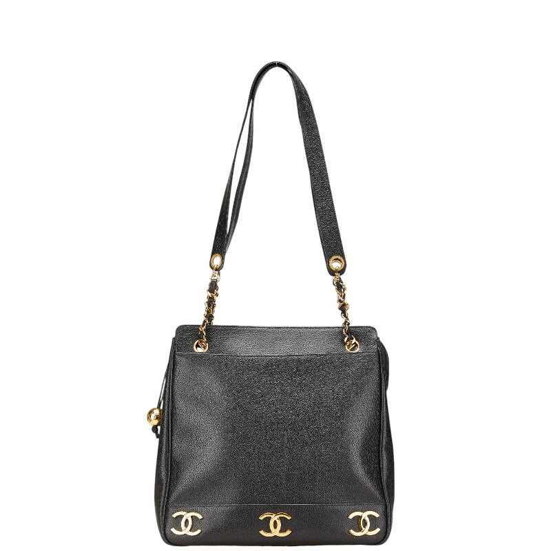 Chanel Triple Coco Mark Caviar Skin Shoulder Bag