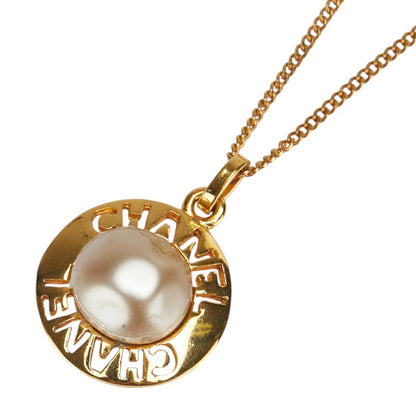 Chanel Logo Pearl Necklace