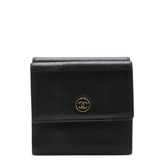 Chanel Coco Mark Leather Wallet
