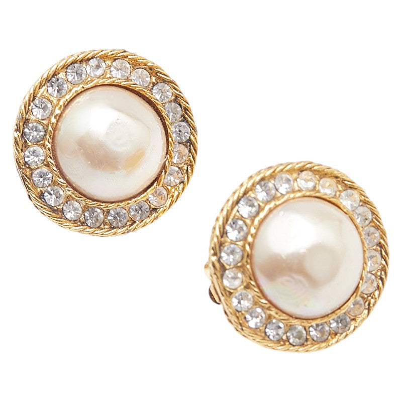 Chanel Vintage Faux Pearl Earrings