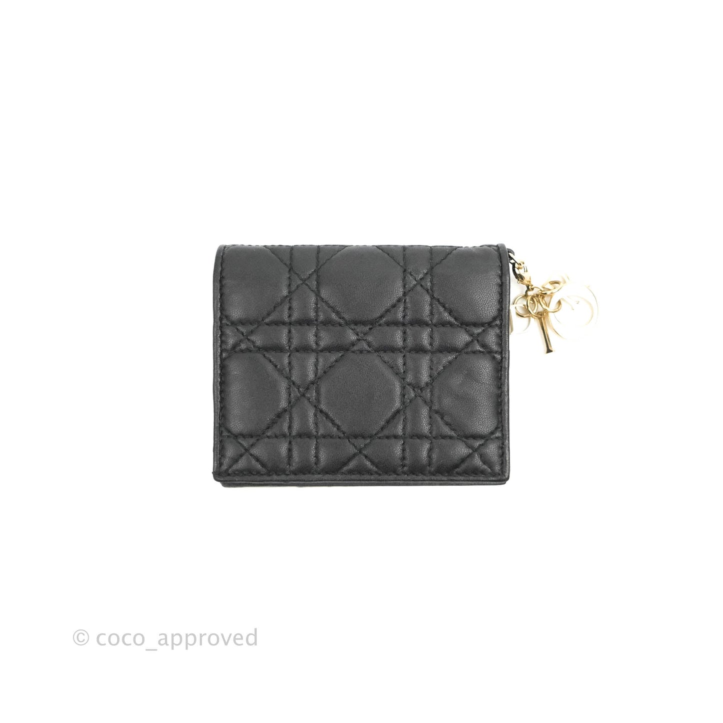 Christian Dior Mini Lady Dior Wallet Black Cannage Lambskin