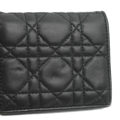 Christian Dior Mini Lady Dior Wallet Black Cannage Lambskin