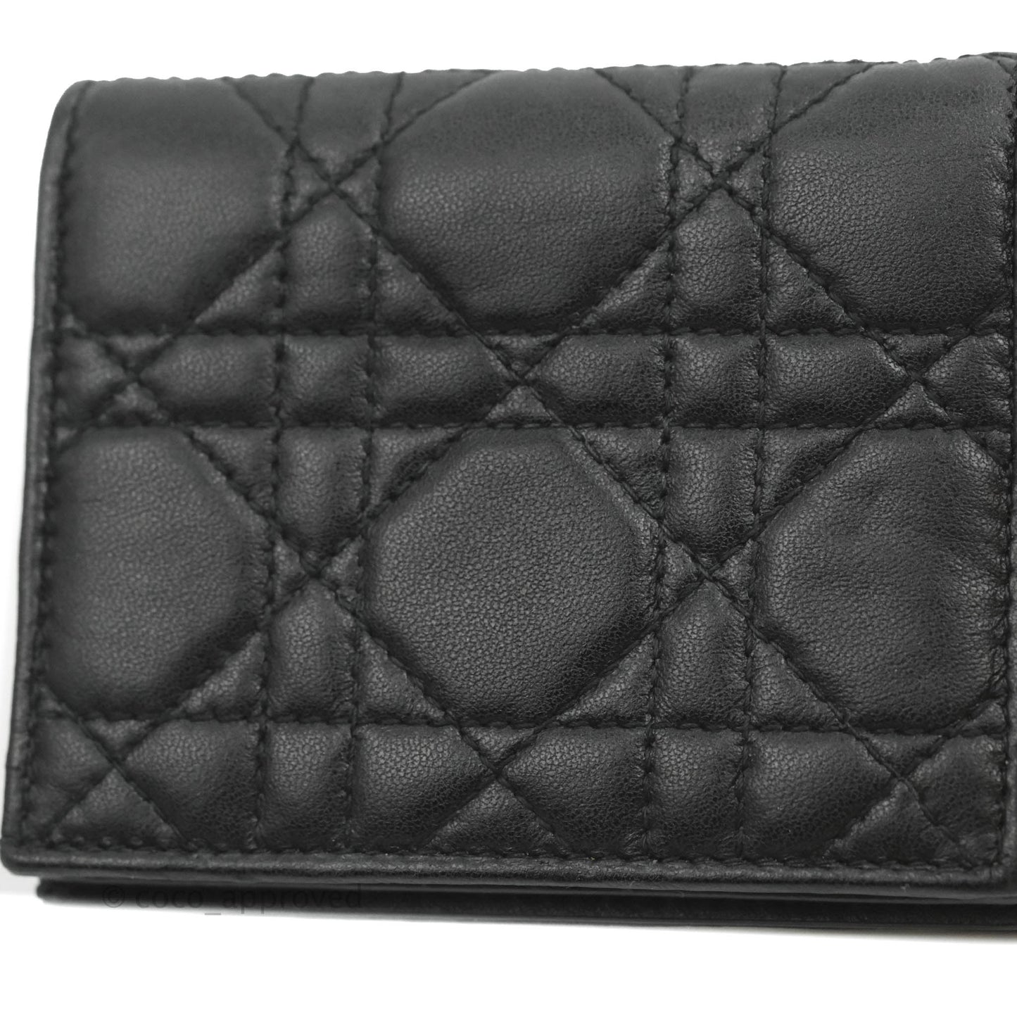 Christian Dior Mini Lady Dior Wallet Black Cannage Lambskin