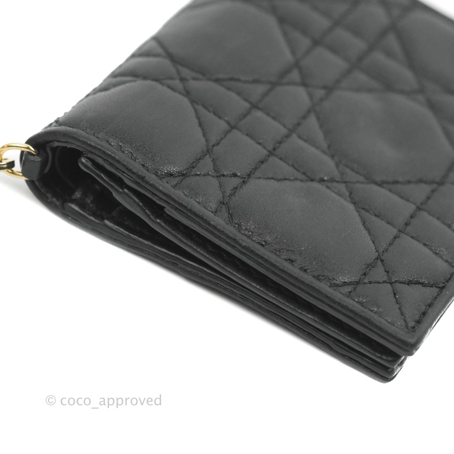 Christian Dior Mini Lady Dior Wallet Black Cannage Lambskin