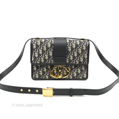 Dior 30 Montaigne Bag Blue Dior Oblique Jacquard