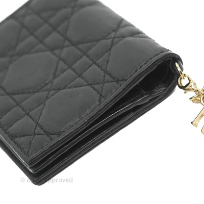 Christian Dior Mini Lady Dior Wallet Black Cannage Lambskin