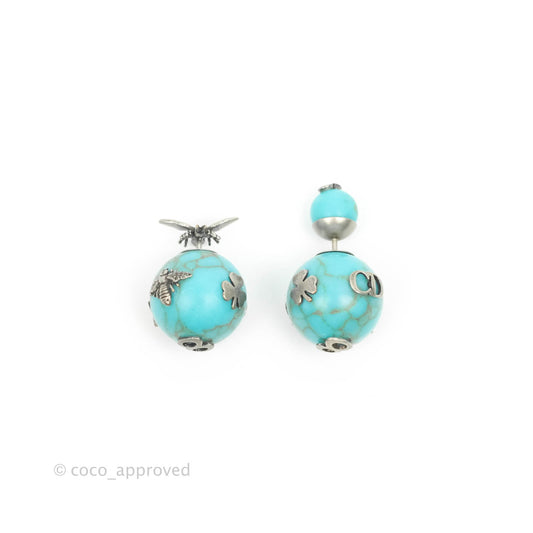 Christian Dior Mise En Dior Tribal Earrings Turquoise