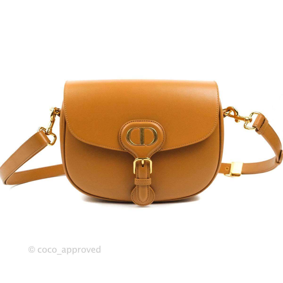 Dior Medium Bobby Bag Camel Calfskin Gold Hardware