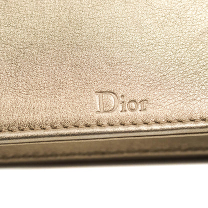 Christian Dior Diorama Wallet on Chain Metallic Rose Gold Calfskin Gold Hardware