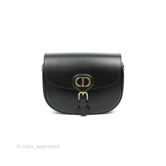 Dior Medium Bobby Bag Black Calfskin Gold Hardware