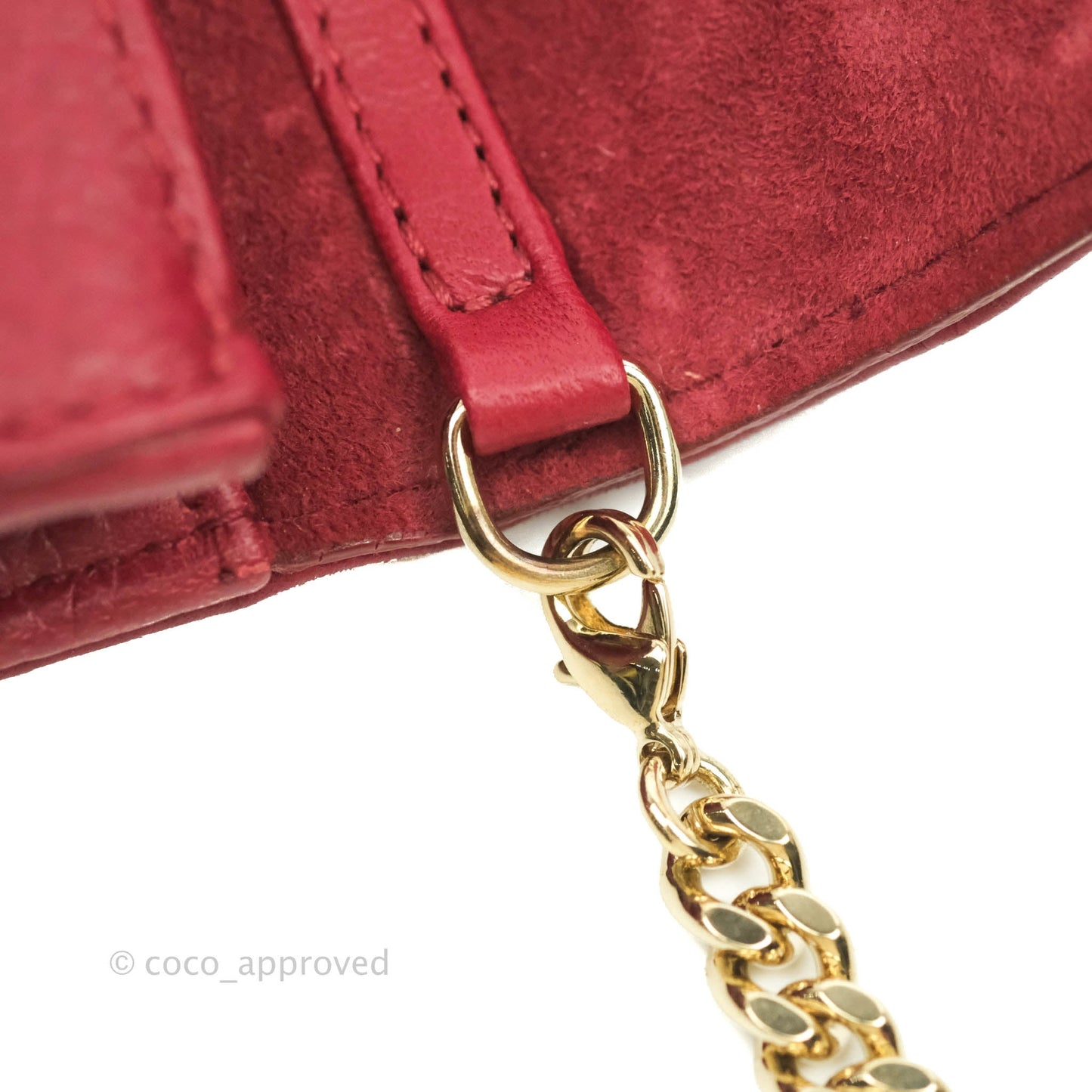 Christian Dior Diorama Wallet on Chain Red Grained Calfskin Gold Hardware