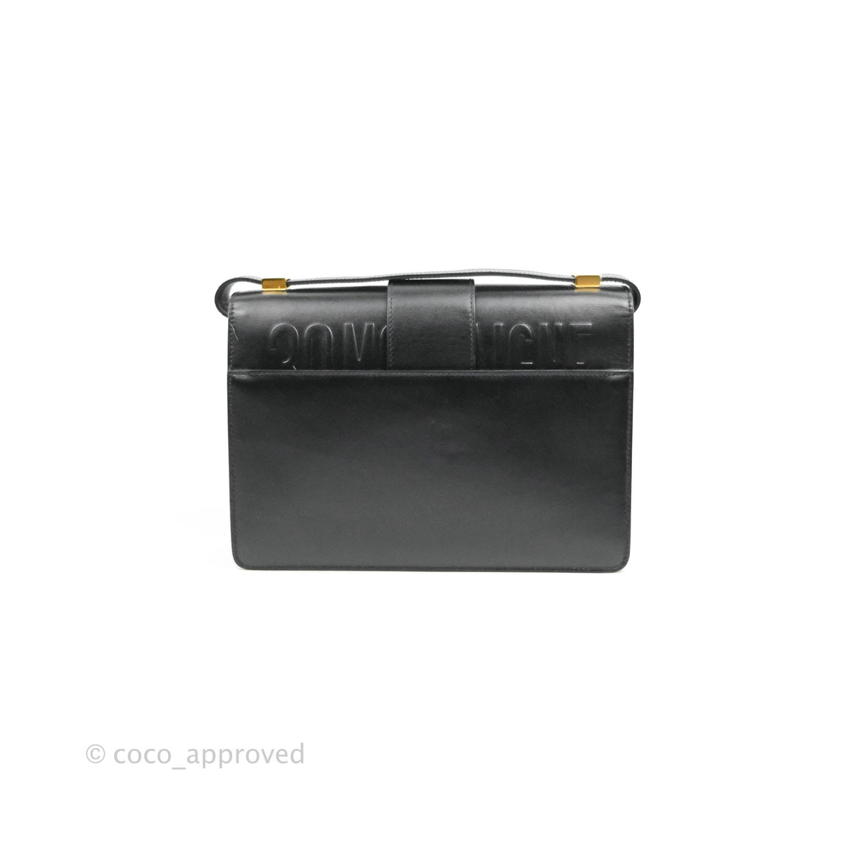 Dior 30 Montaigne Bag Black Calfskin Gold Hardware
