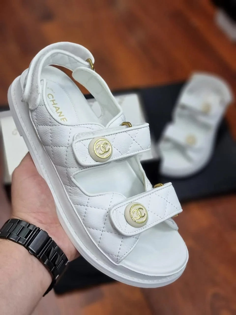 Chanel Sandals White