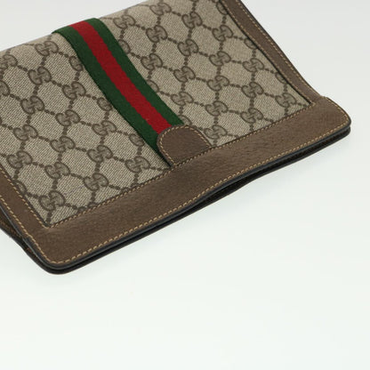 Gucci Ophidia Beige Canvas Clutch Bag