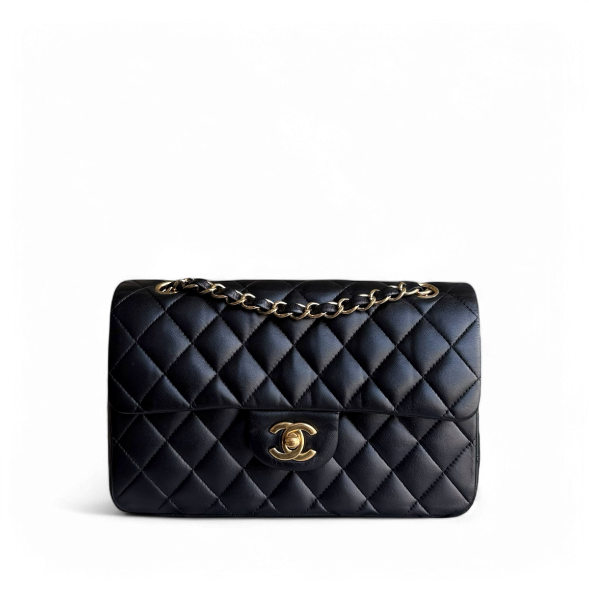 Chanel Classic Flap Small - 23CM Quilted Lambskin Black Gold Hardware Series 16