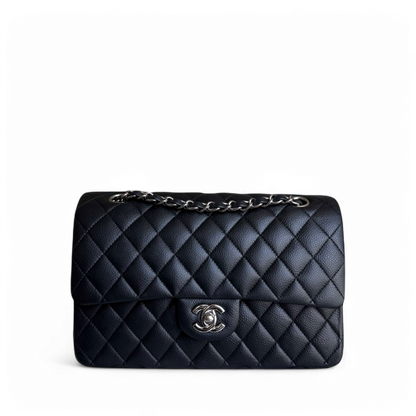 Chanel Classic Flap Medium - Caviar 25CM Quilted Black Silver Hardware Series 14