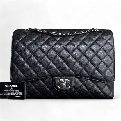 Chanel Classic Flap Maxi - 33CM Caviar Quilted Black Golden Hardware Series 14