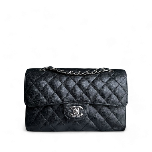 Chanel Classic Flap Small - Caviar 23CM Quilted Black Silver Hardware Series 16