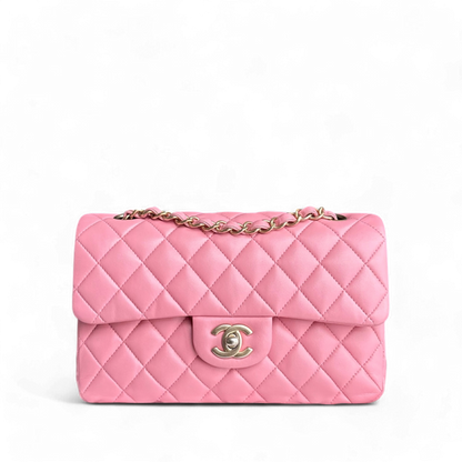 Chanel Classic Flap Small - 23CM Quilted Lambskin Light Sakura Pink Gold Hardware Series 27