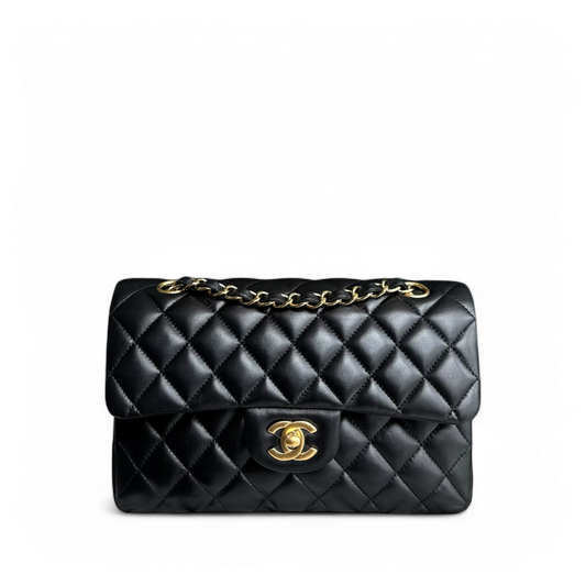 Chanel Classic Flap Small - 23CM Quilted Lambskin Black Gold Hardware Series 26