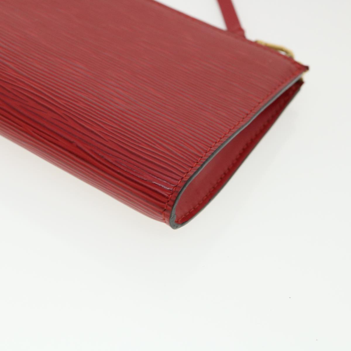 Louis Vuitton Red Leather Pochette accessoires clutch bag