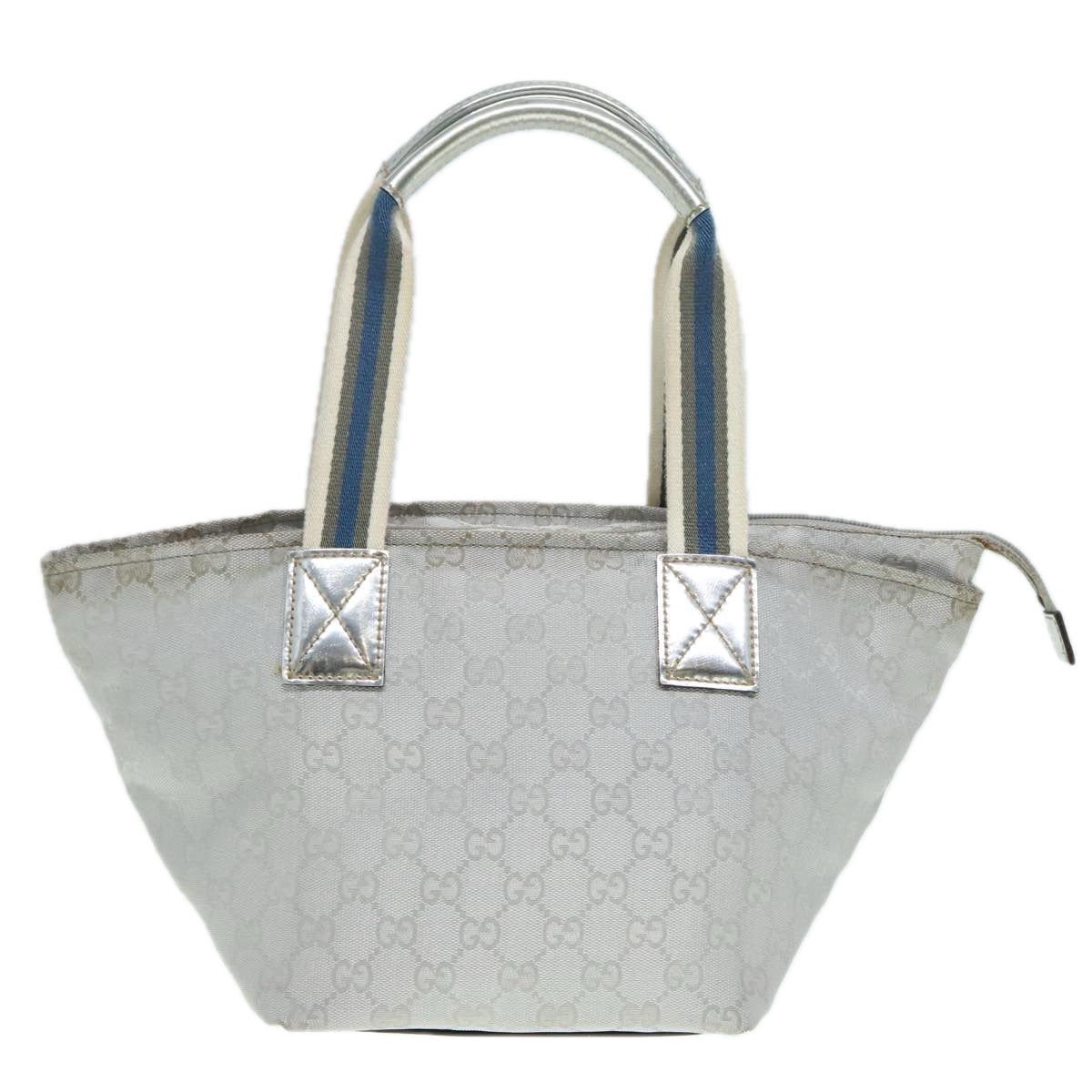 Gucci Sherry Grey Canvas Handbag