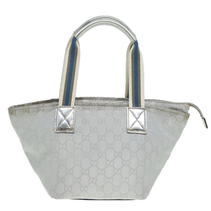 Gucci Sherry Grey Canvas Handbag