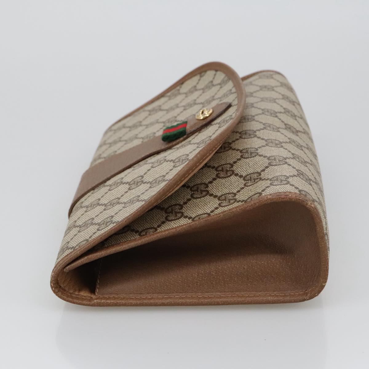 Gucci Sherry Beige Canvas Clutch Bag