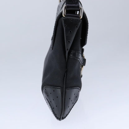 Gucci Interlocking G Black Canvas Shoulder Bag