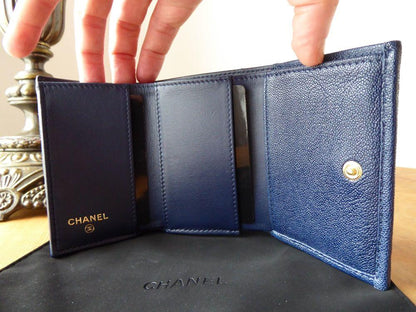 Chanel Boy Small Flap Wallet Blue