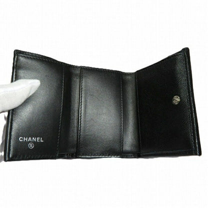 Chanel Coco Small Flap Wallet Shiny Grained Calfskin Wallet
